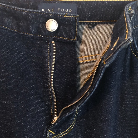 Five Four Dark Wash Blue Denim Relaxed Straight Jeans 38 - Picture 9 of 16